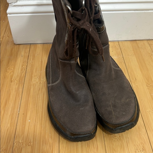 MBT Brown Leather Rocker Sole Boots size 38 (7-7.5) women’s boots - Picture 2 of 8